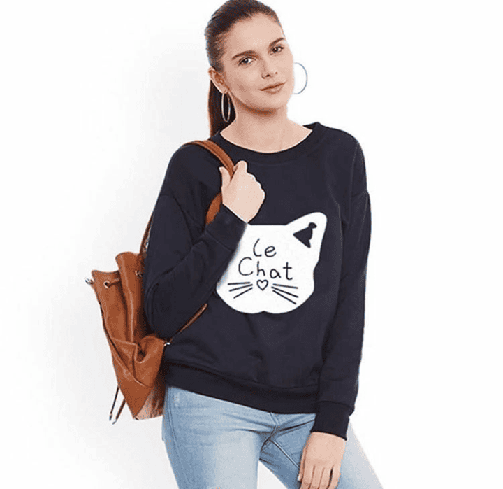 Le Chat Cat Funky Sweatshirt Le Chat Cat Funky Sweatshirt
